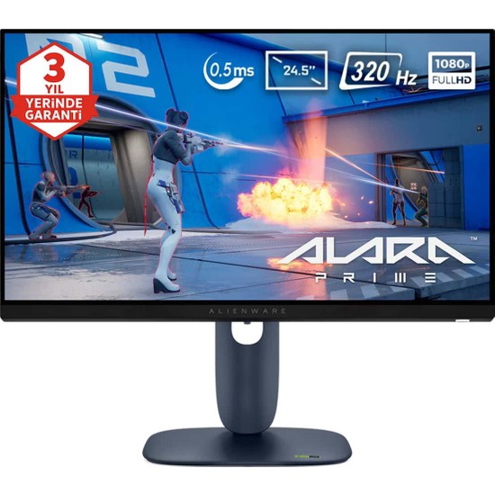 Dell Alienware AW2525HM 24.5 Inç 320Hz 0.5ms Full Hd Adaptive Sync Fast IPS Pivot Gaming Monitör – 3 Yıl Yerinde Servis Garantisi