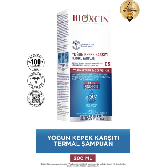 Bioxcin Şampuan Aquathermal DS Yoğun Kepek Karşıtı 200 ml