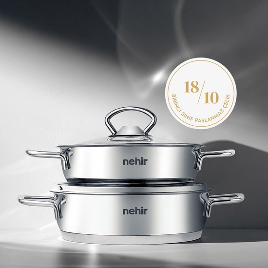 Nehir Silver 4 Parça Paslanmaz Çelik Sahan Seti (18-20 cm)