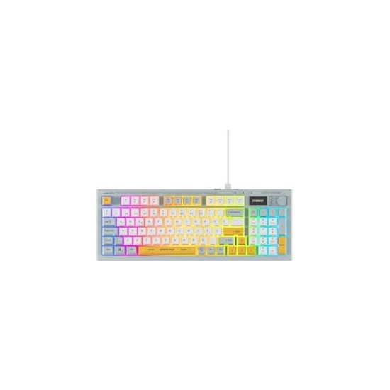 Everest Kb-79 Sılent Pro Mavi-Beyaz-Sarı Sessiz Rgb Q Membrane Oyuncu Klavyesi