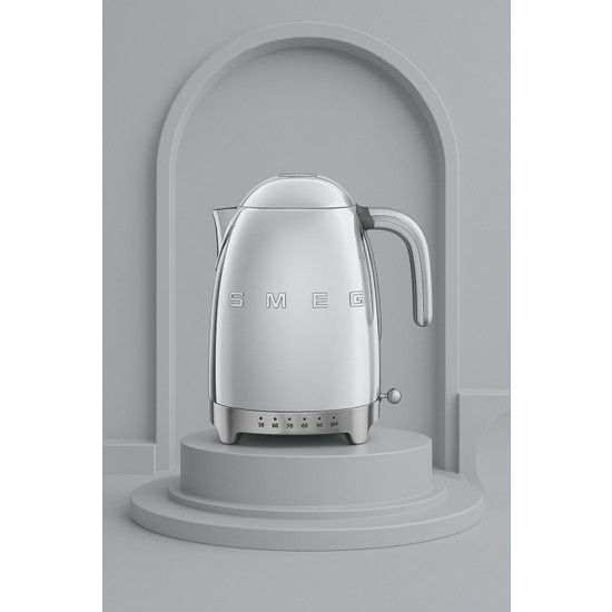 Smeg 50 's Style Retro Mirror Steel Çelik Isı Ayarlı Kettle Klf04sseu