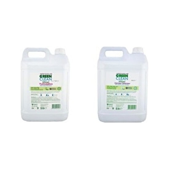 Green Clean Organik 2'li Çamaşır Yıkama Seti 5000 ml Renkliler İçin Özel Organik Özellik