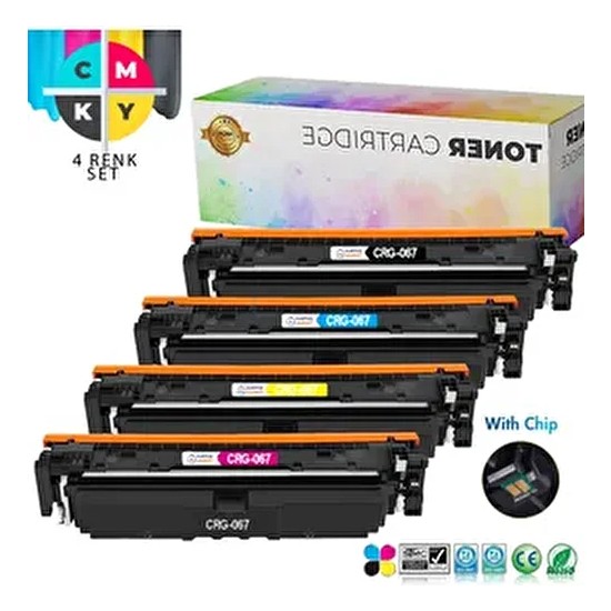 Canon CRG-067 Muadil Toner Set 4 Renk Uyumlu MF 651CW MF655CDW MF657CDW Yazıcılar İçin