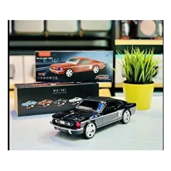1967 Model Mastang Klasik Araba Kablosuz Bluetooth Hoparlör Speaker 10 Watt Tws Fm Radyo Sd Kart USB