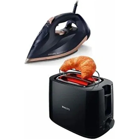 Philps DST7510/80  Buharlı Ütü ve HD2581/90 Ekmek Kızartma Makinesi Seti