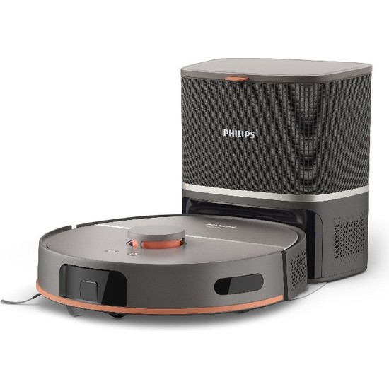 Philips 5000 Serisi Islak Kuru Robot Süpürge, Yüksek Emiş Gücü, Uzun Çalışma Süresi, HomeRun, Otomatik Boşaltma İstasyonu, Gri, XU5100/10