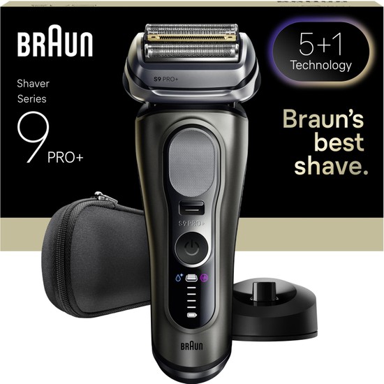 Braun Series 9 Pro+ Elektrikli Tıraş Makinesi, Islak ve Kuru, Şarj Standı, 9615S