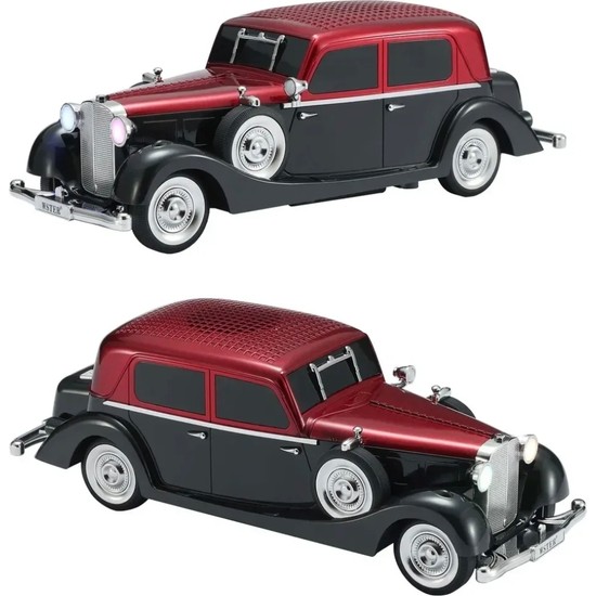 WS1934 Model Klasik Araba Şarjlı Bluetooth Hoparlör Ses Speaker Müzik Çalar Subwoofer Kolon Fm Radyo Sd Kart USB