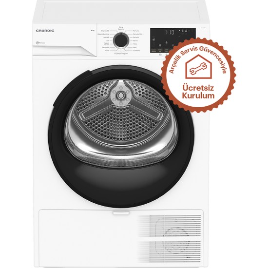 Grundig Gdh 10884 A+ 10 Kilo Çamaşır Kurutma Makinesi Isı Pompalı Enerji Sınıfı E Dijital Kontrol Paneli
