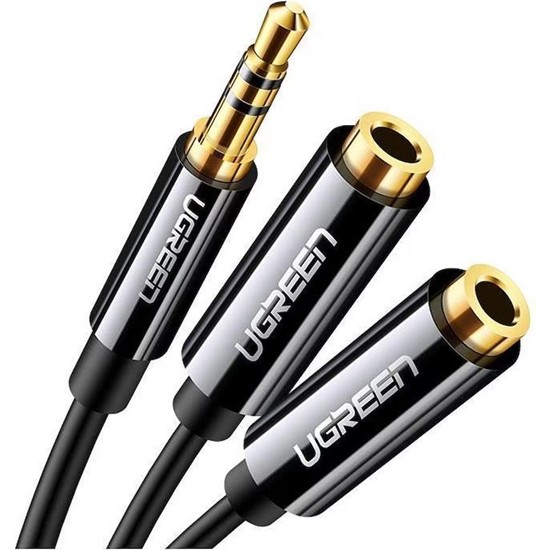 Ugreen 20816 AV134 3.5mm 2li Aux Kulaklık Çoklayıcı 2 Kulaklığı Aynı Anda Kullanın Daha Az Sinyal Kaybı