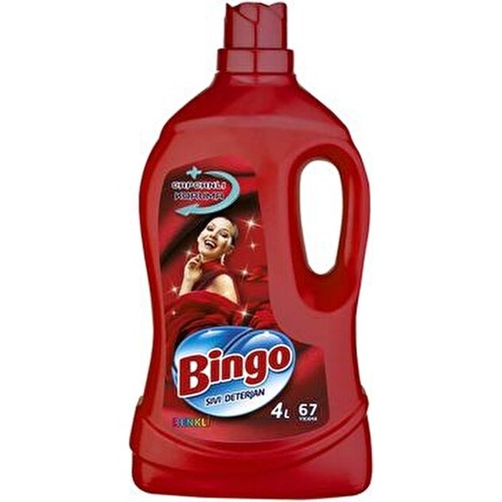Bingo Renklilere Özel Sıvı Çamaşır Deterjanı 4 lt Leke Çıkarma Gücü ile Üstün Temizlik