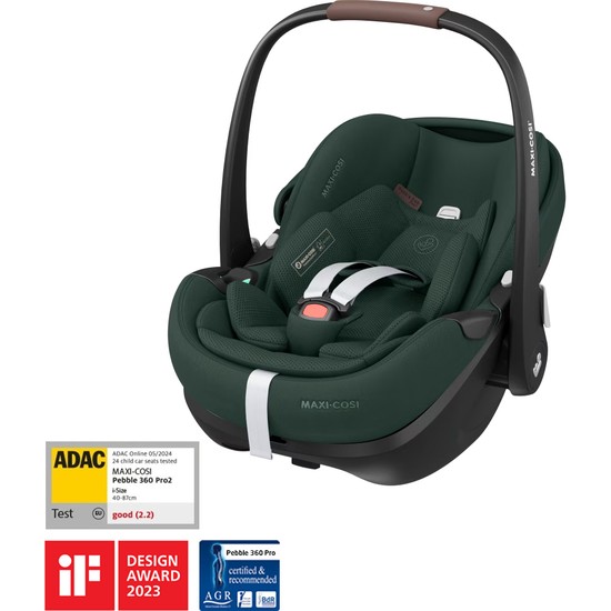 Maxi-Cosi Pebble 360 Pro SlideTech Tam Yatabilen 0-13 kg Ana Kucağı ve Oto Koltuğu Twillic Green