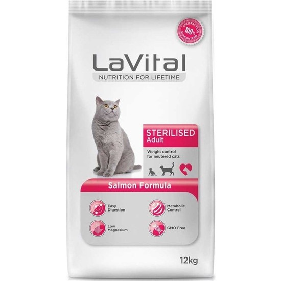 Lavital Sterılısed Somonlu Kedi Maması - 12 Kg.