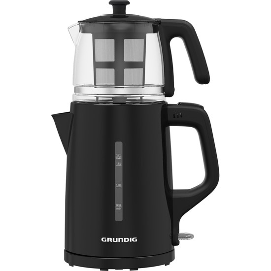 Grundig Tm 1520 S Siyah Çay Makinesi 0.8 lt Cam Demlik Kapasitesi ve Plastik Gövde ile