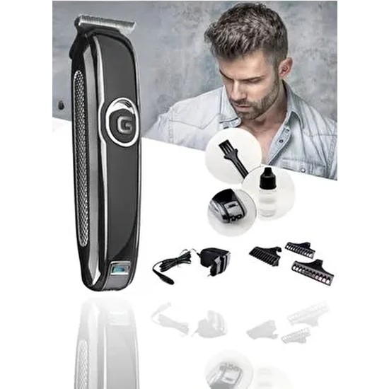 Dearling Plus Swan Profesyonel Kablosuz Tıraş Makinesi Siyah Saç Sakal Kesme ve Traş İçin Keskin Bıçaklar