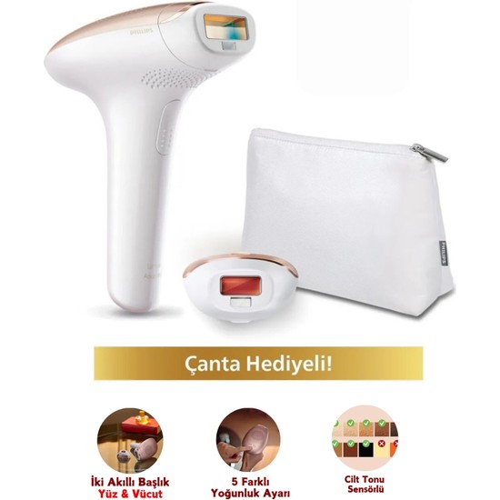 lumea Advanced Ipl Tüy Alma Cihazı, 2 Ayrı Başlıklı (Yüz & Vücut) Cilt Tonu Sensörlü Lazer Epilasyon Cihazı + Lambader (Onerous)