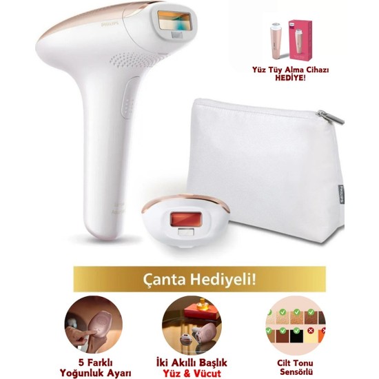 lumea Advanced Ipl Tüy Alma Cihazı, 2 Ayrı Başlıklı (Yüz & Vücut) Cilt Tonu Sensörlü Lazer Epilasyon Cihazı + Tüy Alma Cihazı + Lambader (Onerous)