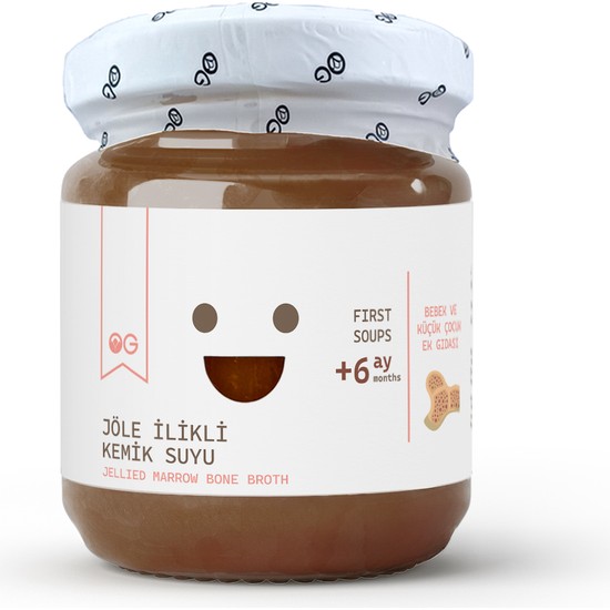 OG natural 200 ml Jöle Ilikli Kemik Suyu 2'li Paket +6 Ay Bebekler İçin Katkı Maddesi İçermez