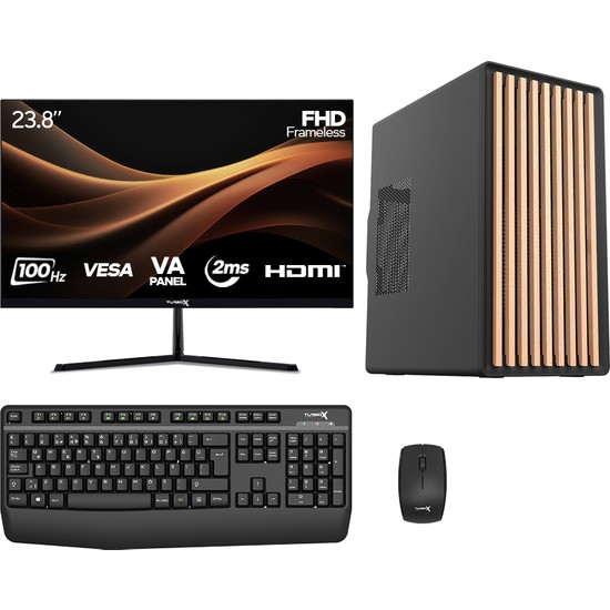 Turbox TX8137 I5 13400 16GB Ddr5 Ram 256GB M.2 Nvme SSD 23.8 Inç Monitör Masaüstü Ofis Hazır Sistem