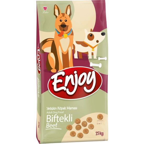 Enjoy Yetişkin Köpekler için Biftekli Tam ve Dengeli Köpek Maması 15 Kg