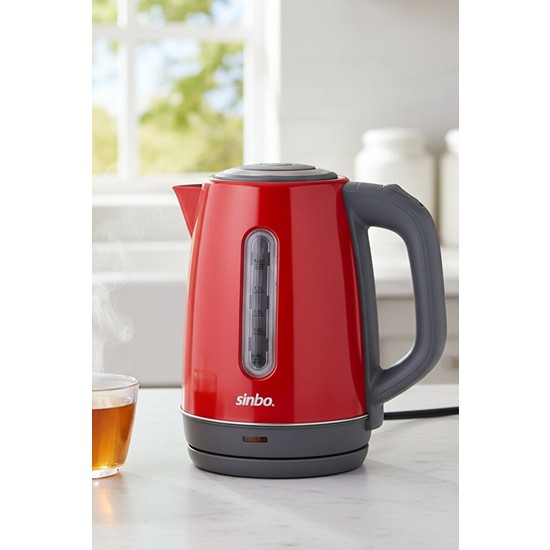 Sinbo Inox Su Isıtıcı Kettle  Paslanmaz Çelik SK-8031 Kırmızı