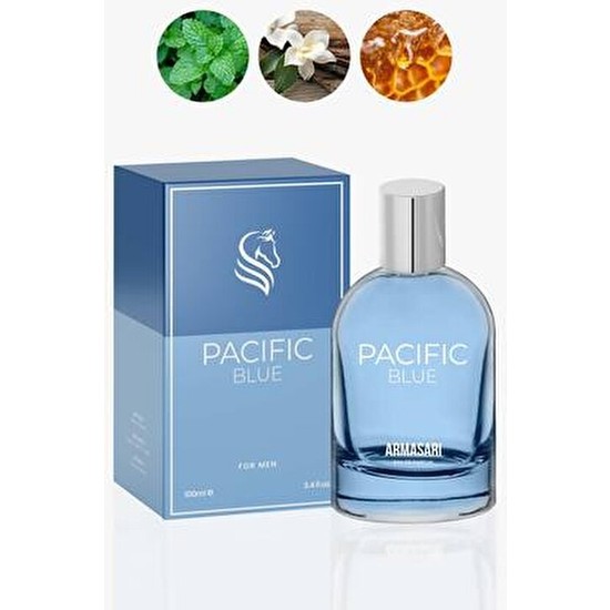 Pacific Blue Edp Erkek Parfüm 100ML | Fresh, Oryantal | Nane, Vanilya, Bal, Tobacco, Lavanta, Tonka