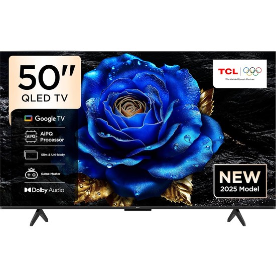 TCL 50T6C 50" 127 Ekran Uydu Alıcılı 4K Ultra HD Google QLED TV