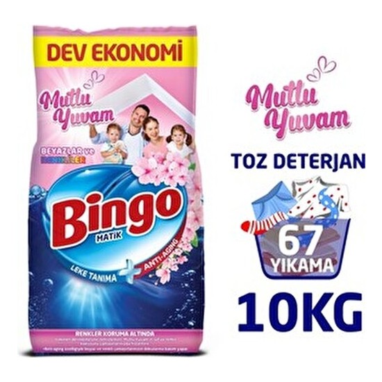 Matik Toz Deterjan Renkliler ve Beyazlar Mutlu Yuvam 10 kg