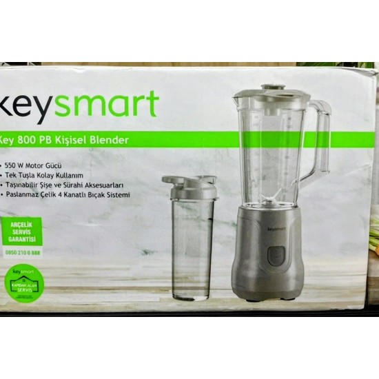 Keysmart Key 800 PB Kişisel Blender Seti 650 W Güç ve 900 ml Kapasite ile Fonksiyonel Kullanım