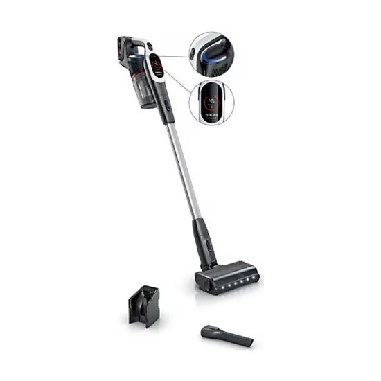 Bosch Unlimited 9 Beyaz Şarjlı Süpürge Toz Torbasız ve Güçlü Emiş Teknolojisi ile Emiş Gücü Ayarı