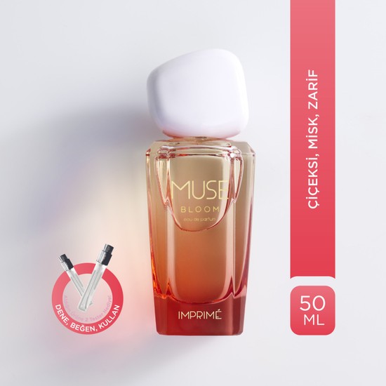 Imprime Muse Bloom Edp Kadın Parfüm 50 ml | Çiçeksi & Misk | Bergamot, Müge, Menekşe, Vanilya, Misk