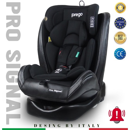 Prego Profix Pro Signal 0-36 kg 360 ° Dönebilen İsofixli Oto Koltuğu Siyah Renkli Güvenli Taşıma