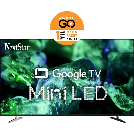 Nextstar YE-65IDWG11 65'' 165 Ekran Uydu Alıcılı 4K Ultra HD Google MiniLED TV