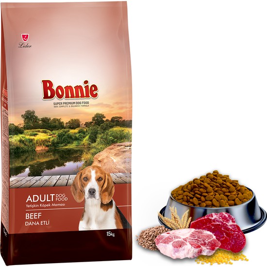 Bonnie Biftekli Yetişkin Kuru Köpek Maması 15 kg