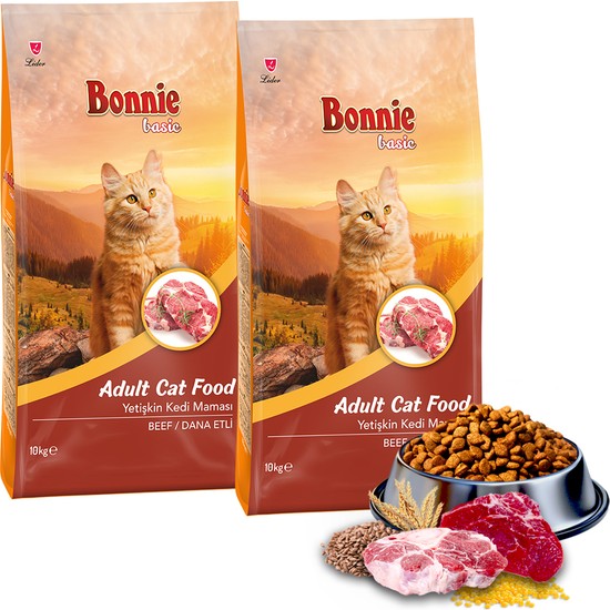 Bonnie Dana Etli Yetişkin Kedi Maması 20 kg Ekonomik Seçenek Türkiye Menşeli