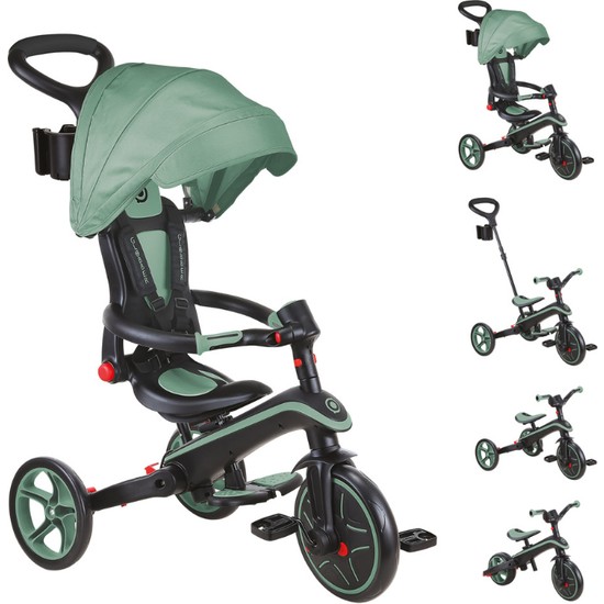 Globber Explorer 4in1 Katlanabilir Bisiklet - Zeytin Yeşili