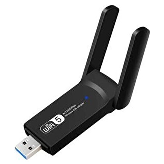 Megamus AC1300 Mbps Çift Antenli Kablosuz Wifi Alıcı Modem USB 3.0 Yüksek Hızlı Adaptör