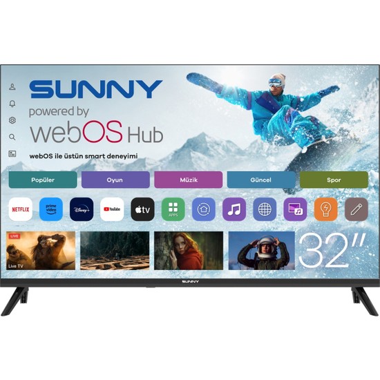 Sunny SN32HMLN 32'' 80 Ekran Uydu Alıcılı HD Ready webOS  LED TV