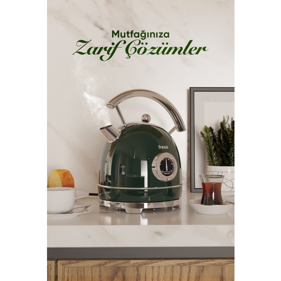Fressi Isı Göstergeli Retro Kettle Su Isıtıcısı 1,8 Litre Fr-kt06 Magnoli