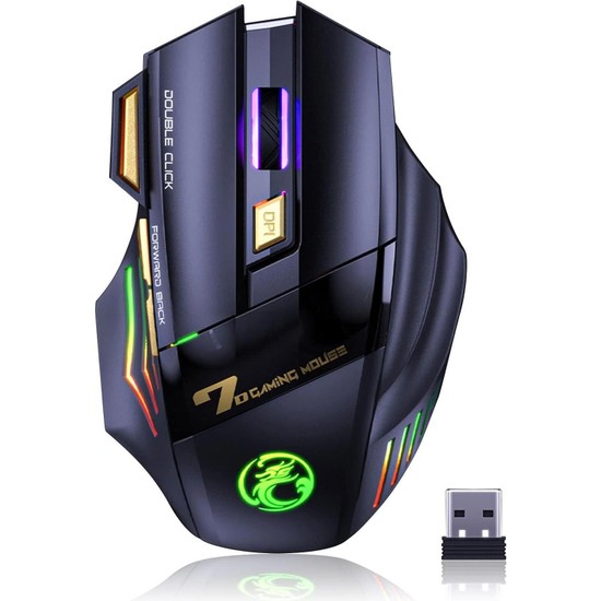 Apera Imce Gwx7 Kablosuz Şarjlı Rgb Gaming Mouse Sessiz Tık Oyun Faresi 3200DPI 7 Tuş