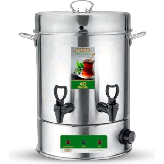 Avesta 60 Bardak Sultan Çay Otomatı Paslanmaz Çelik Metal Renkli 6 Litre Kapasite