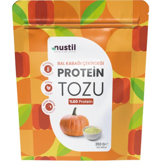 Nustil Bal Kabağı Çekirdeği Proteini Tozu 350 gr Glutensiz Vegan Yüksek Protein İçerir