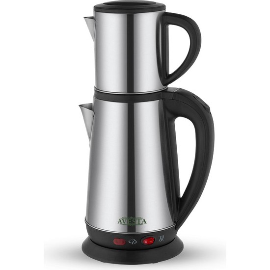 Avesta Demaver Premium Elektrikli Çay Makinesi 2,25 L Metal Renkli Setli Çay Seti