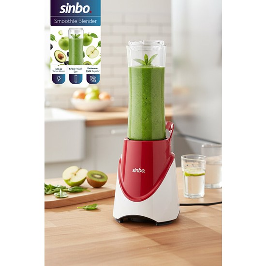Sinbo SHB-7508 300W Smoothie Blender 570 ml Kapasite ile Pratik Kullanım Sunar