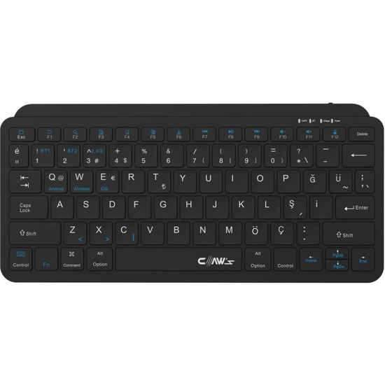 Claw's Orvia Compact Kablosuz 3 Modlu & Sessiz Tuş Takımlı Windows & Macos Uyumlu 6 Aya Kadar Pil Ömürlü Kablosuz Ofis Klavyesi (Çift Bluetooth Profili & 2.4g Wifi Desteği)