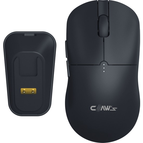 Claw's Rajin Blaze Çift Modlu Kablosuz 12000 Dpi Rgb Şarj Standlı & Makro Yazılımlı Kablosuz Gaming Mouse - Siyah (2.4 Ghz Kablosuz + Bluetooth)