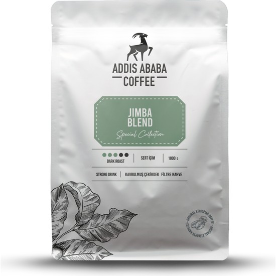 Addis Ababa Coffee Jimba Blend Dark Roast Moka Pot -  1000 Gr - Moka Pot Öğütülmüş Kahve