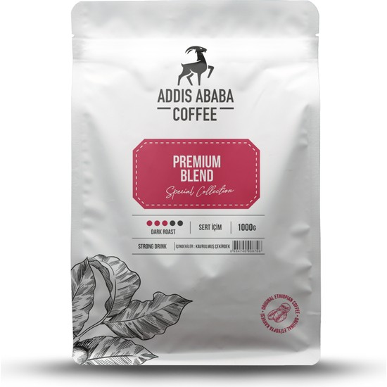 Addis Ababa Coffee Premium Espresso Blend Kavrulmuş Çekirdek Kahve 1000 Gr.