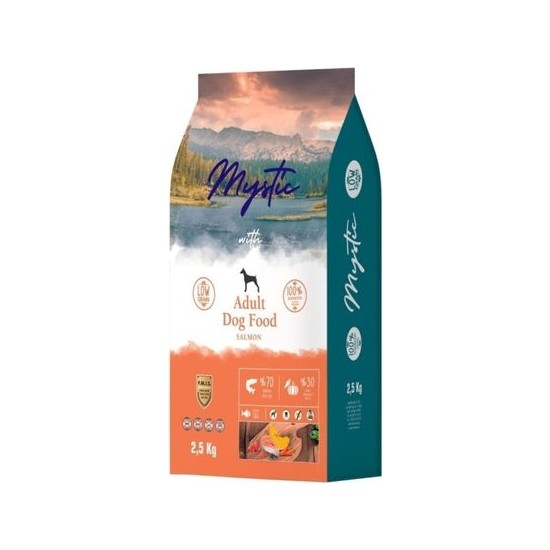 Mystic Az Tahıl Yetişkin Köpek Maması Somon 2,5 Kg