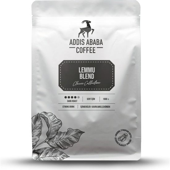 Addis Ababa Coffee Lemmu Blend Dark Roast Kahve - Filtre Kahve- 1000 gr Filtre Kahve Öğütülmüş Kahve